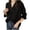 Black, variant on Women's Polka Dot Print Long Sleeve Shirt, Button Down Collar Turn-Down Casual Blouse, Vintage-Inspired Tops for Work or Daily Outfits Black L