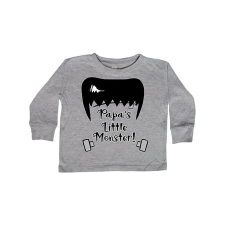 

Inktastic Halloween Papa s Little Monster Frankenstein Gift Toddler Boy or Toddler Girl Long Sleeve T-Shirt