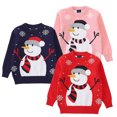 thumbnail image 1 of 1-6T Toddler Boys Girls Long Sleeve Christmas Santa Claus Sweater Knitted Tops, 1 of 8
