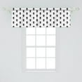 thumbnail image 2 of Skull Window Valance Pack of 2, Dark Spooky Themed Smiling Horror Skull Motifs Scary Halloween Style, Rod Pocket Curtain Valances for Kitchen Bedroom, 54" X 18", Charcoal Grey and White, by Ambesonne, 2 of 4