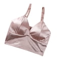 thumbnail image 4 of Sujetador sexy para mujer, chaleco pequeño, parte superior de tubo sedoso, ropa interior de verano con cuello en V, rosa rosa Inevent AP001263-03B, 4 of 7