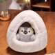 thumbnail image 3 of Lindo pingüino de peluche de juguete, pingüino narval de peluche suave, muñeco de peluche con nido, regalo de cumpleaños, decoración del hogar, 3 of 5
