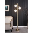 thumbnail image 5 of Pemberly Row 3-Light Metal & Glass Trio Tree Floor Lamp in Gold/White, 5 of 6