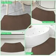 thumbnail image 3 of Tripumer Set of 2 Corner Shower Mats Bathroom Rugs U Shape Mats for Corner Shower Bath Brown, 3 of 7