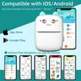 thumbnail image 3 of Portable Mini Printer, Mini Photo Printer, Pocket Wireless Bluetooth Thermal Printer for IOS & Android, Print Pictures Text Label Receipt Note from Phone, 3 of 9