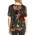 thumbnail image 2 of Karen Kane Womens Velvet Burnout Pullover Blouse, Black, Large, 2 of 2