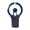 Blue, variant on Pink 6.5In Handheld Fan Usb Rechargeable 3 Wind Levels Silent Powerful With Base Portable Strong Wind Compact Lightweight Personal Cooling For Home Office