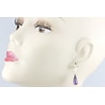 thumbnail image 2 of Cubic Zirconia Earrings Simulated Purple Amethyst Rounded Briolette Faceted Shaped CZ Teardrops Sterling Silver Spyglass Designs, 2 of 2