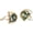 Rose Gold Plated, variant on Moss Agate Earrings with Moissanite Studs - Half Moon Cut Moss Agate Jewelry for Bridesmaids Gift for Her Yellow Gold Plated