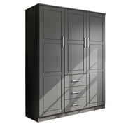 100% Solid Wood Cosmo 3-Door Wardrobe