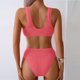 thumbnail image 4 of Traje de baño para mujer, moda, cómodo, color sólido, bikini, traje de baño de color liso para mujer, conjuntos de bikinis, trajes de baño para mujer, 4 of 9