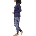 thumbnail image 4 of Nautica Womens Pajamas - Cozy Silky Fleece - 2 Piece Long Sleeve Winter Sleepwear Set for Women (Blue Snow/Medium), 4 of 8
