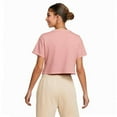 thumbnail image 2 of Women's Ideal Crop Top Round Neck Short Sleeve T-Shirt, Desert Pink, 3X-Large, 2 of 7