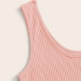 thumbnail image 5 of BLVB Women's Ribbed Knit Scoop Neck Sleeveless Plain Crop Tank Top Button Front Tank Shirts Vest, 5 of 7