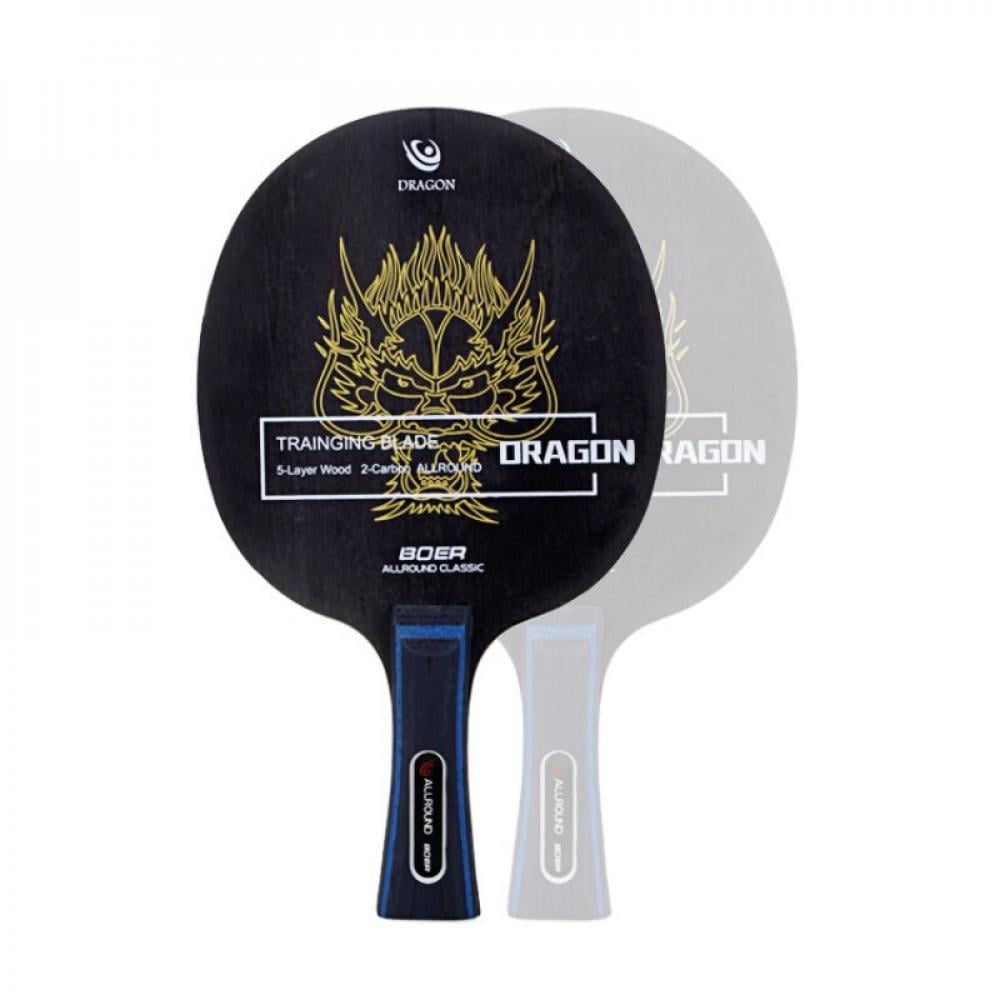 Ping Pong Table Tennis Racket Wood With Lion Design Pattern Cool Training Handle 