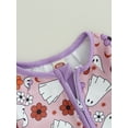 thumbnail image 4 of My First Halloween Baby Girl Boy Outfit Pumpkin Ghost Romper Jumpsuit Long Sleeve Zipper One Piece Playsuit, 4 of 6