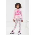 thumbnail image 2 of Barbie Little Girls Fleece Hoodie and Leggings Outfit Set Toddler to Big Kid, 2 of 5