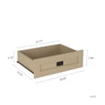 thumbnail image 7 of PAPROOS Wooden Armoire Wardrobe Closet with 4 Drawers and Hanging Rod, Clothing Storage Cabinet with Shelves, Sturdy Freestanding Modern Bedroom Clothing Armoires, Beige, 7 of 7