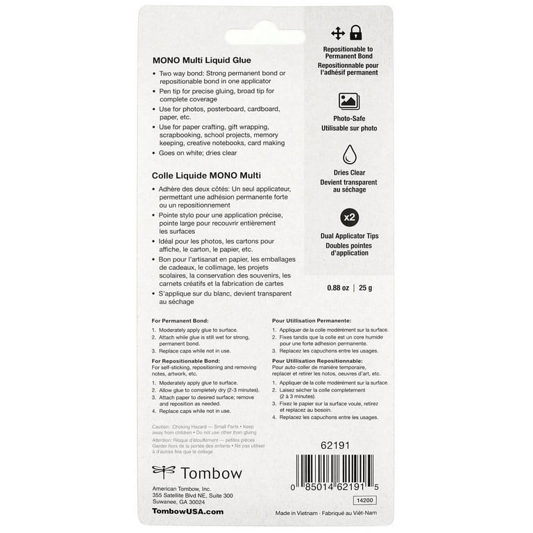 MONO Multi Liquid Glue, 0.88 oz, Dries Clear MONO Multi Liquid Glue, 0.88 oz, Dries Clear