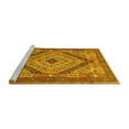 thumbnail image 2 of Ahgly Company Machine Washable Indoor Square Persian Yellow Traditional Area Rugs, 3' Square, 2 of 4