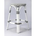 thumbnail image 6 of Butler Specialty Company Tobias Rattan Round 24" Counter Stool - White And Black, 6 of 7