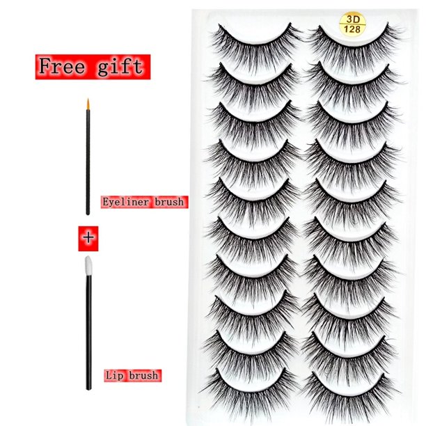 NUEVO 10 Pares 3D Faux Mink Pestañas Naturales Gruesas Largas Pestañas Postizas Dramático Pestañas Postizas Maquillaje Extensión Pestañas maquiagem Tan Jianjun unisex