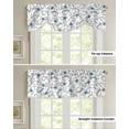 thumbnail image 4 of Blue Floral Pattern Kitchen Valance Curtain Window Valance for Living Room Bedroom Tie Up Valance Curtain, 4 of 6
