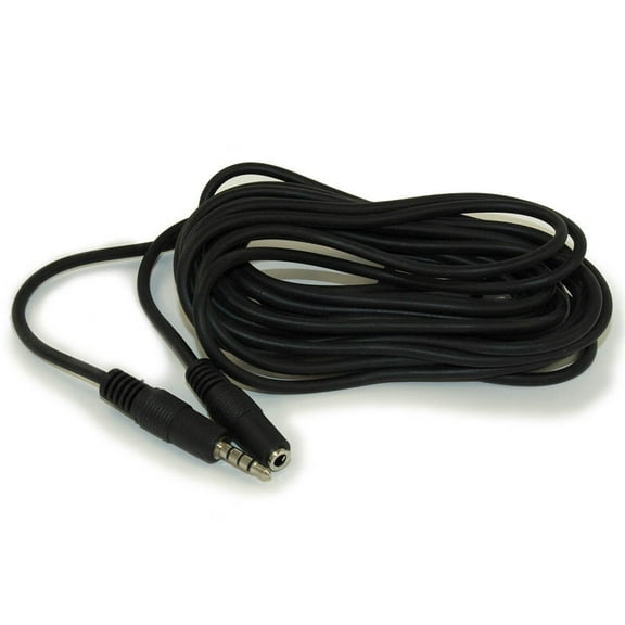25ft 3.5mm 4 Conductor TRRS / 3 Band   Mic or Video M/F EXTENSION Cable