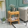 thumbnail image 4 of Costway Bamboo Nightstand End Table Drawer Storage Shelf Side Table Multipurpose, 4 of 10