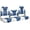 713-White/Pacific Blue, variant on NORTHCAPTAIN Deluxe 52" Folding Bass Boat Seat 3 PCS for Fishing,Stainless Steel Screws Included,White/Pacific Blue
