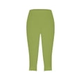 thumbnail image 4 of Bovemsi Yoga Pants For Women Cropped 2025 High Waisted Capri Lightweight Comfortable Solid Color Soft Casual Pajama Capri Leggings,M, 4 of 5