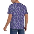 thumbnail image 2 of Vsdgher Lavender Flowers Mens T-Shirts Baseball Vintage Fashionable Lightweight Casual Crew Neck Slim Fit with Long Sleeves-X-Large, 2 of 7