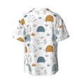 thumbnail image 2 of Haiem Cute Doodle Turtles Men's Casual Shirts Short Sleeve Button Down Shirts Fashion Textured Summer Beach Shirt-Medium, 2 of 7