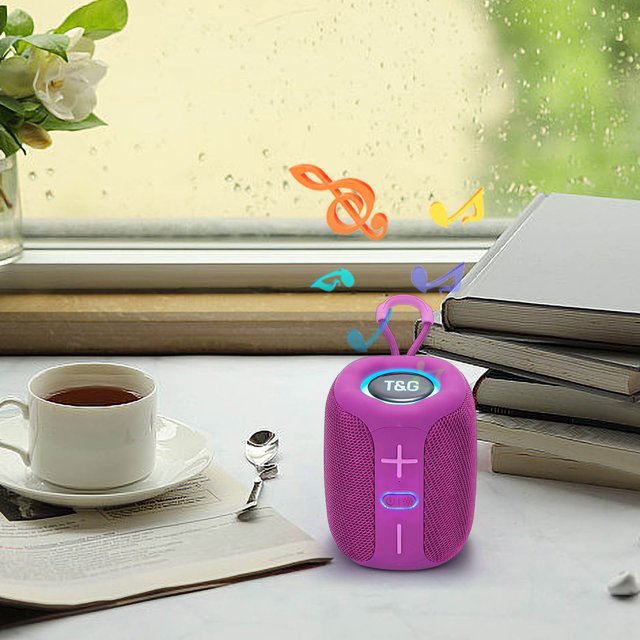 EGNMCR Sound Machine New Exquisite Cylindrical Portable Bass Bluetooth Speaker Colorful Lights Cool Gift Sound a sound