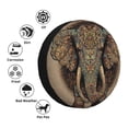 thumbnail image 6 of DouZhe Waterproof Spare Tire Cover, Bohemia Mandala Elephant Prints Adjustable Wheel Covers Fit for Jeep Trailer RV SUV Car, 14 inch, 6 of 7
