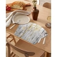 thumbnail image 4 of Golden Grey Tree Round Placemats Set of 6, Oil Painting Forest Abstract Art Placemats for Round Dining Table Shape Wedge Placemats for Outdoor Indoor Wipeable Clean Table Place Mats, 4 of 7