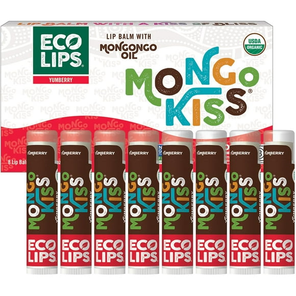 Set de bálsamo labial Eco Lips Mongo Kiss Yumberry, paquete de 8 unidades, 4,25 ml
