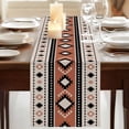 thumbnail image 3 of Table Runners 72 Inches Long Dress Scarves, Khaki Boho Farmhouse Kitchen/Dining Table Runner, Coffee Tablerunners, Vintage Ethnic Tribe Retro Abstract Art 18x72 Inch, 3 of 9