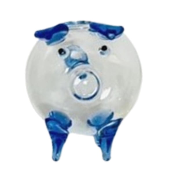 Caja para ahorrar dinero, hucha de cerdo, adorno de colección, tarro de ahorro dorado, organizador para Baby Shower, dormitorio de niños y niñas, sala Azul 6x7cm