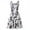 White, variant on IROINNID A-Line Dress For Women Sleeveless Printed Skinny Tank Dress Long Dress V-Neck Knee-Length Dress