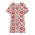 thumbnail image 2 of ATENAR Nightgowns for Women,Womens Nightgown,Easy Care,Soft,Printed,Pink,3XL(US:14), 2 of 5
