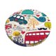 thumbnail image 1 of Balery London Symbols Fundas de asiento para taburete de bar redondo de tela de terciopelo ajustables que protegen de arañazos y manchas para sillas de 14 a 17 pulgadas.-13 inch, 1 of 7