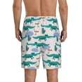 thumbnail image 2 of Mens Pajama Pants - Cartoon Crocodile Sleep Shorts Mens Pajama Shorts, Comfy Pj Pants for Mens Lounge Shorts, 2 of 5