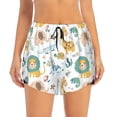 thumbnail image 4 of Lsque Scandinavian Africa Printed Women's Running Shorts with Liner Pockets,Elastic Quick Dry Workout Athletic Gym Yoga Shorts,Womens High Waist Shorts-XX-Large, 4 of 9