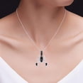 thumbnail image 7 of AFFY Round Cut Black Cubic Zirconia Scorpion Pendant Necklace In 14K White Gold Over Sterling Silver, 7 of 7