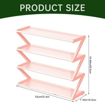 Clearance! 4 Tier Stainless Steel Shoe Rack Organizer Easy to Install and Space Saving Shoe Organizer Freestanding Shoe Rack With Sturdy Frame Shoe Rack for Wardrobe Entry Bedroom Floor