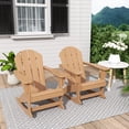 thumbnail image 2 of Costaelm Paradise Outdoor Patio Adirondack Rocking Chairs (Set of 2), Teak, 2 of 9
