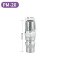 thumbnail image 2 of Air Compressor Pneumatic Connector PH PP SH SM Silver Socket Connector Coupler Plug Iron Galvanized PM Pneumatic, 2 of 8