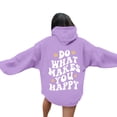 thumbnail image 3 of Charmgo Graphic Hoodies Under $15, Women Fashion Hooded Sweatshirts Flower Print Hoodies Sweater Y2k Tops Streetwear Winter Clothes for Women, Purple Hoodies for Women XS, 3 of 6