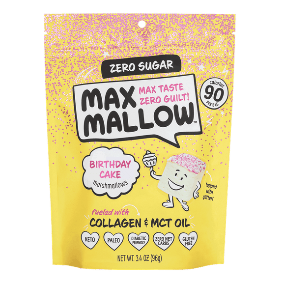(Pack of 6) Know Brainer Foods Marshmallows Birthday Cake Glitter 96 gm